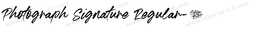Photograph Signature Regular字体转换